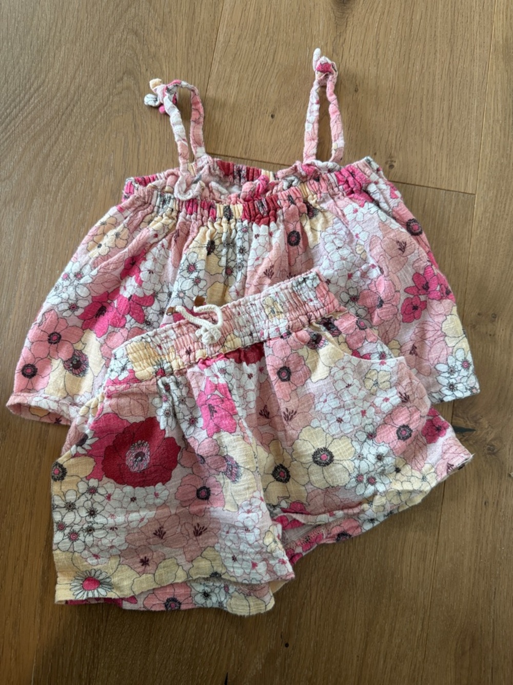 Zara Pink Floral Two-Piece Kids Outfit
